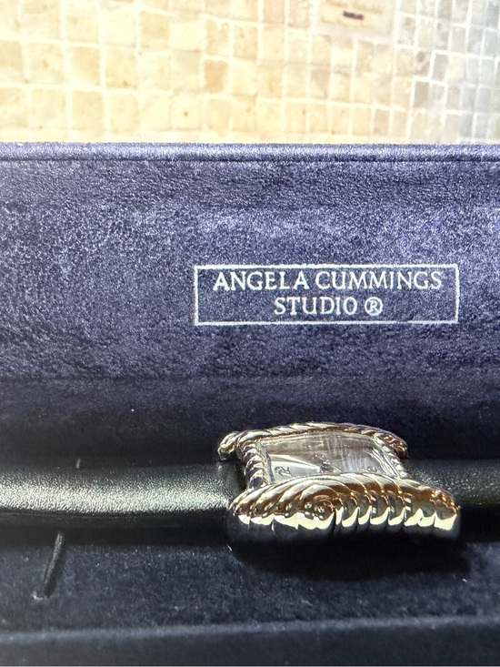 Vintage Angela Cummings Studio Wavy Tank Watch 925 Sterling‎ Silver with case main image 13